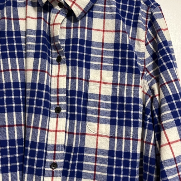 Womens LL Bean scotch plaid flannel shirt relaxed fit size 1x. - Picture 4 of 5